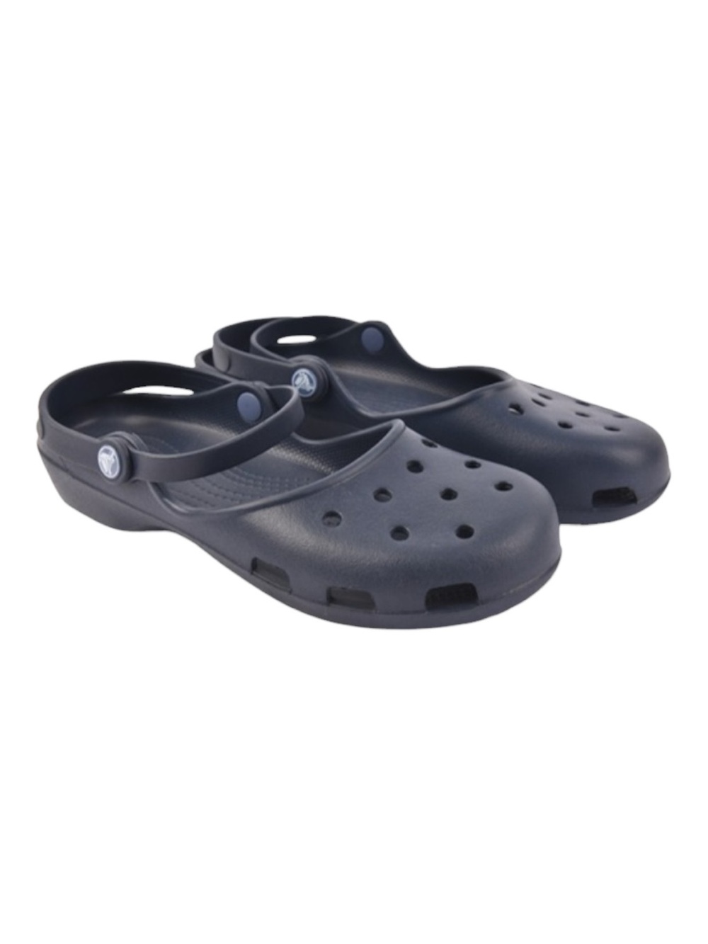 Women's Navy Blue CROCS Karin Clogs Mary Jane Style Secure Fit Waterproof Size 7